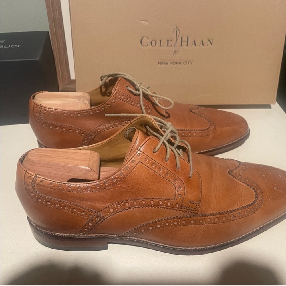 Cole Haan (size 11) Men's Brown Leather Wingtip Shoes